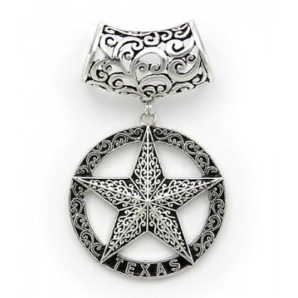 Scarf Ring - 12 PCS Casting Star Charm - SR-HP1006AS